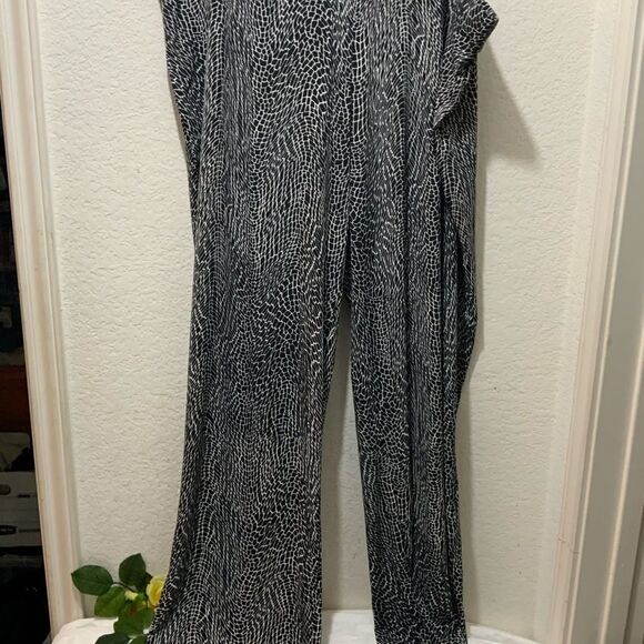 Susan Graver Liquid Knit Pants Woman Size 2X Pull On Heavy Printed Ankle Stretch - Picture 3 of 10